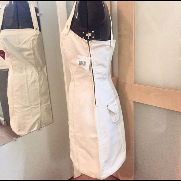 New White Denim Mini Dress, M - Picture 5 of 7